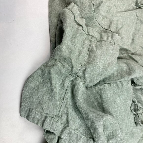 Tahari 100% Linen Shorts Women's Size 3X Sage Green - Picture 5 of 11